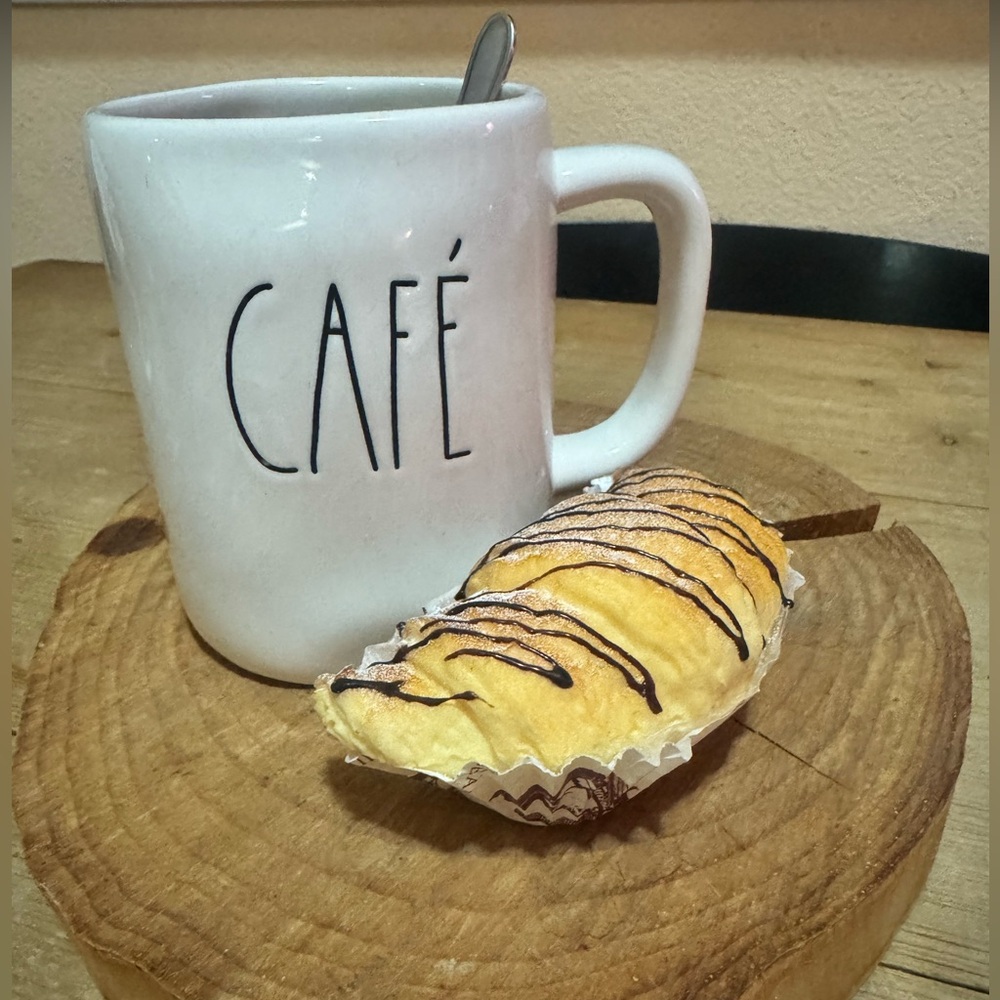 Rae Dunn White Ceramic Mug with Café artisan by Magenta.
